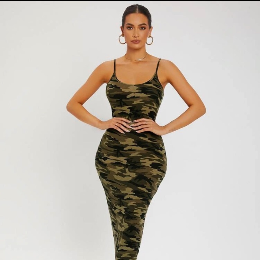 Camo Faahion Nova midi dress